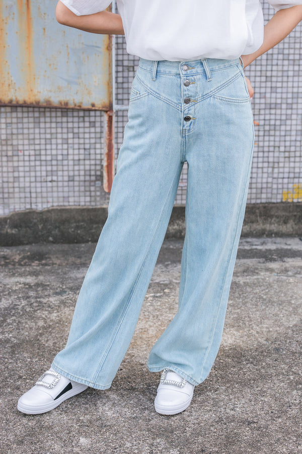 Front Button Jeans