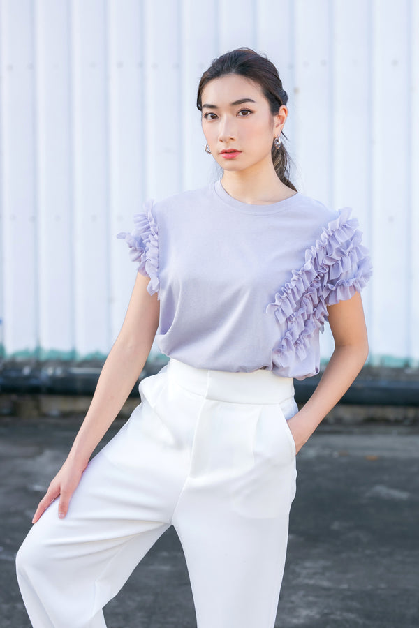 High Waist Straight Trousers