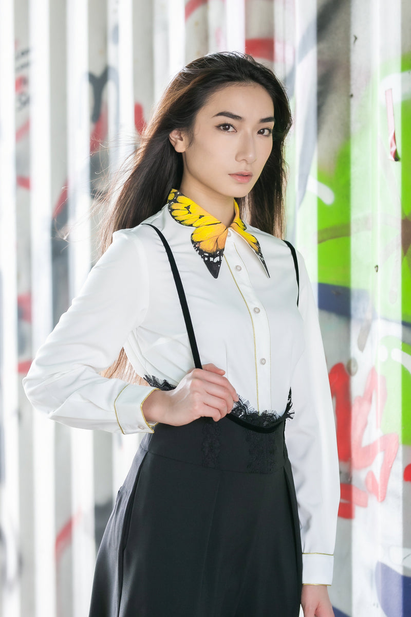 Butterfly collar shirt