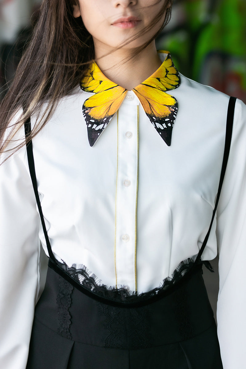Butterfly collar shirt