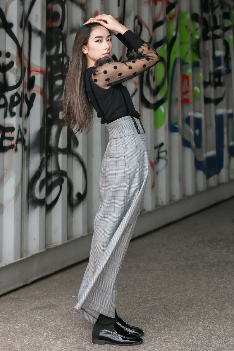 Checkered Bib Pants