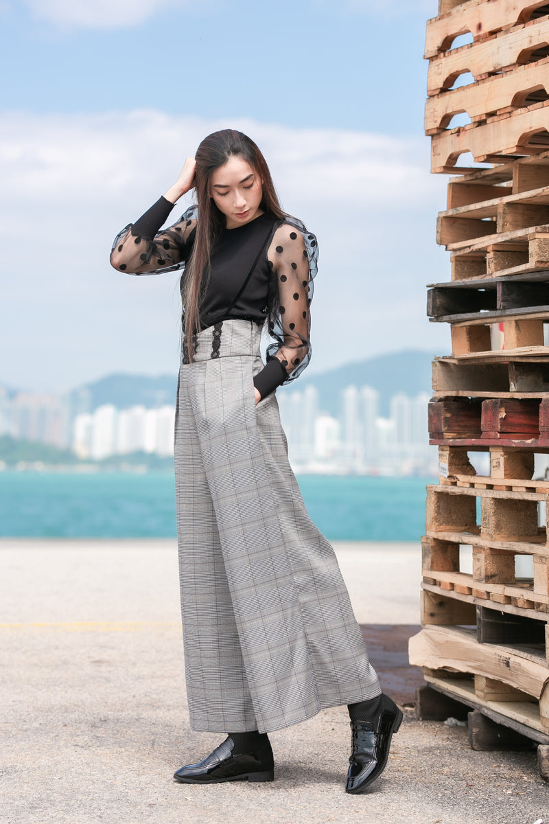 Checkered Bib Pants