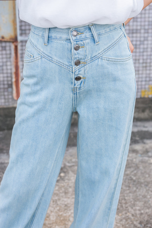 Front Button Jeans