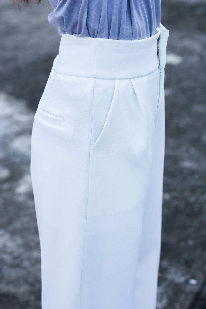 High Waist Straight Trousers